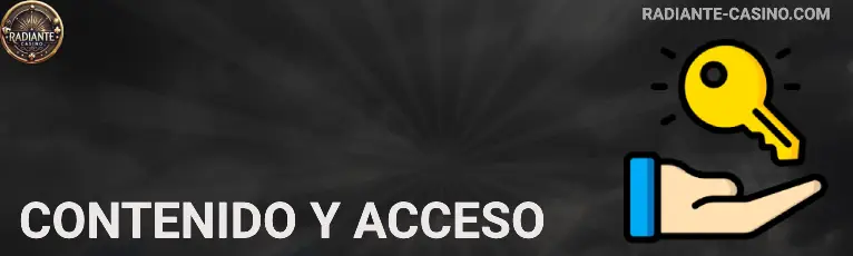 Contenido y acceso RADIANTE